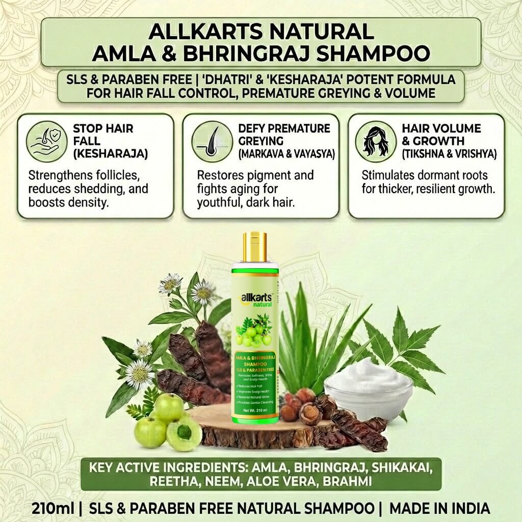 Amla & Bhringraj (SLS & Paraben Free) Shampoo Benefits