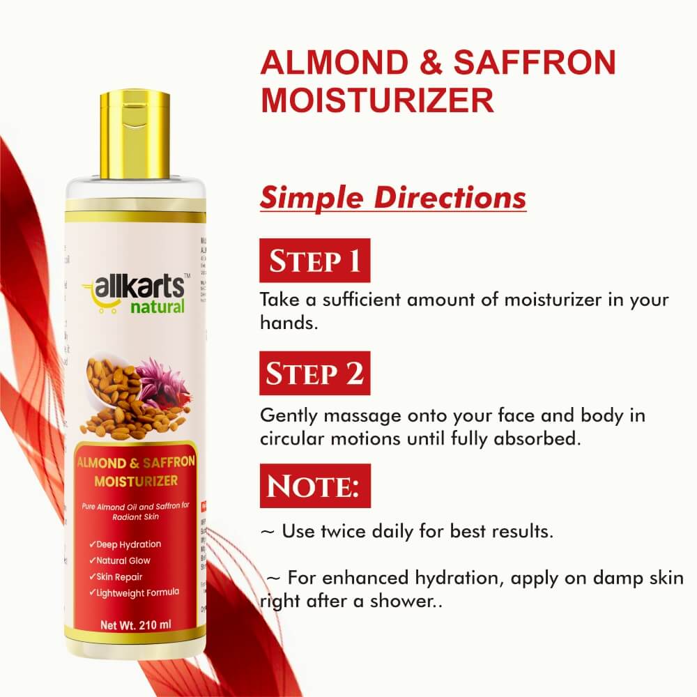 Almond &amp; Saffron Moisturizer Usage