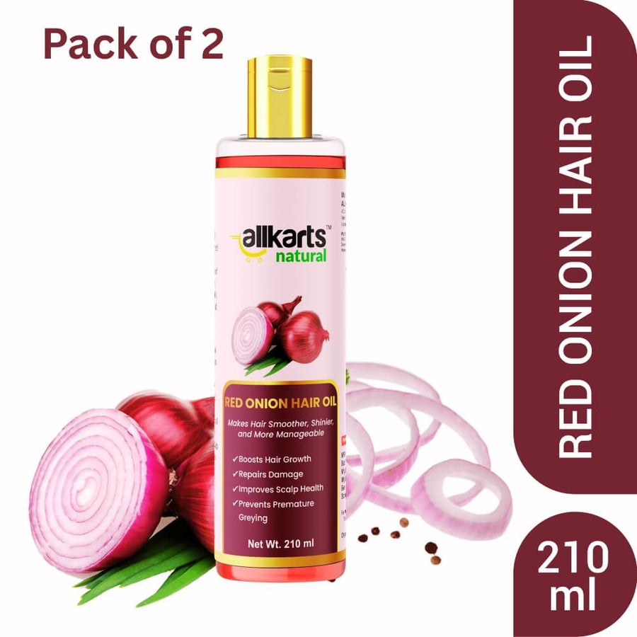 Red Onion Hair Fall Control Oil - Front View by Allkarts