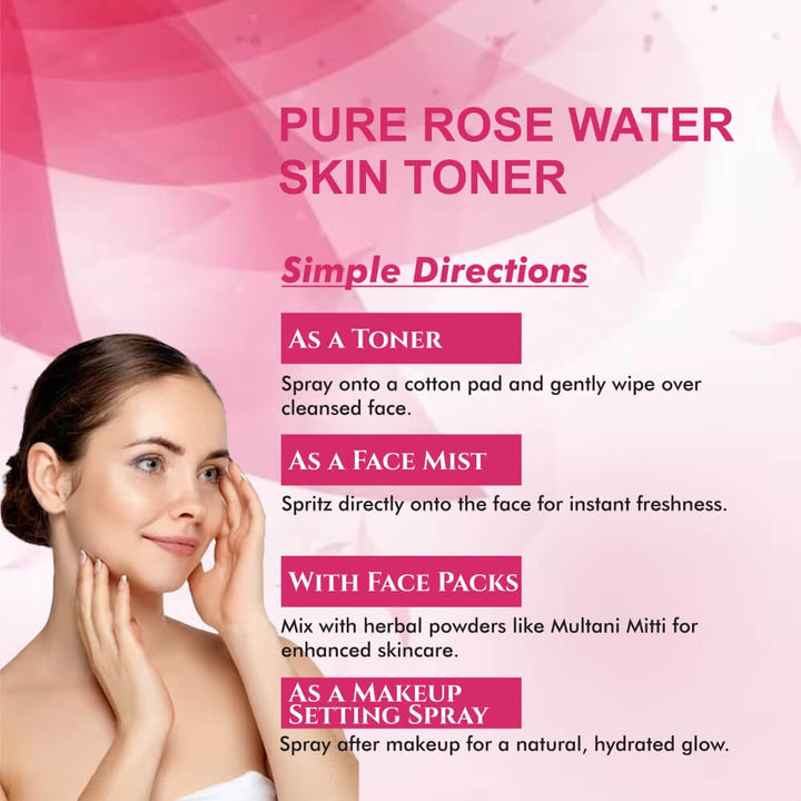 Pure Rose Water Skin Toner Usage