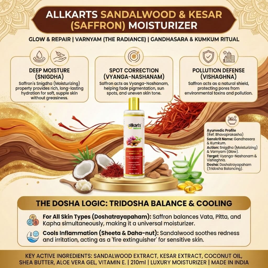 Sandalwood &amp; Kesar (Saffron) Moisturizer Benefits