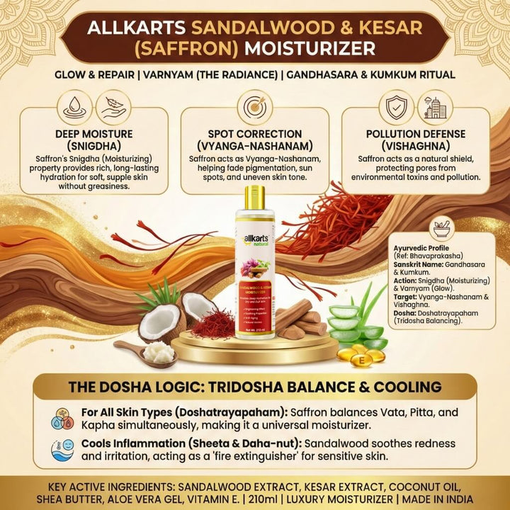 Sandalwood &amp; Kesar (Saffron) Moisturizer Benefits