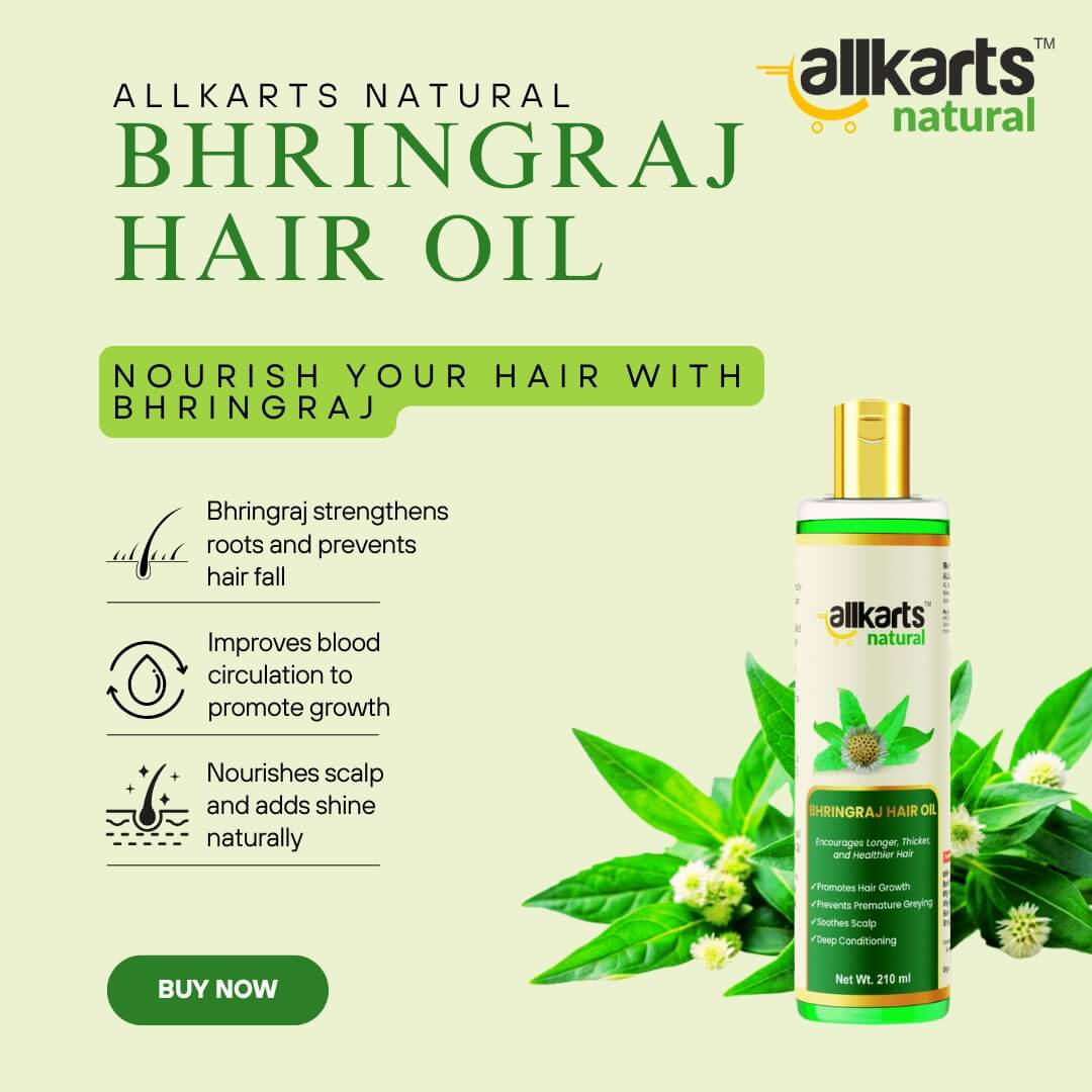 Benefits of Bhringraj Ayurvedic Hair Oil for Hair Growth & Scalp Nourishment