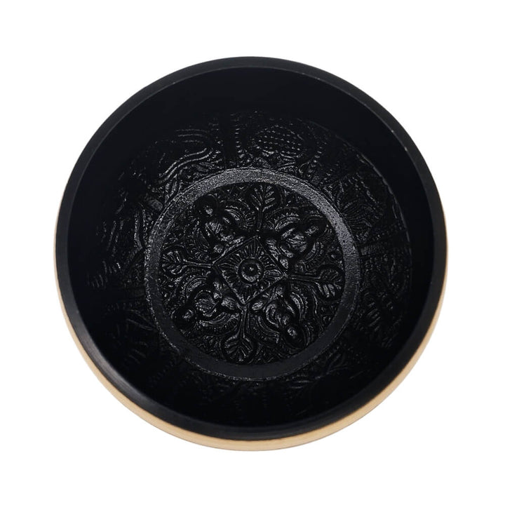 Top inside view of Buddhist singing bowl