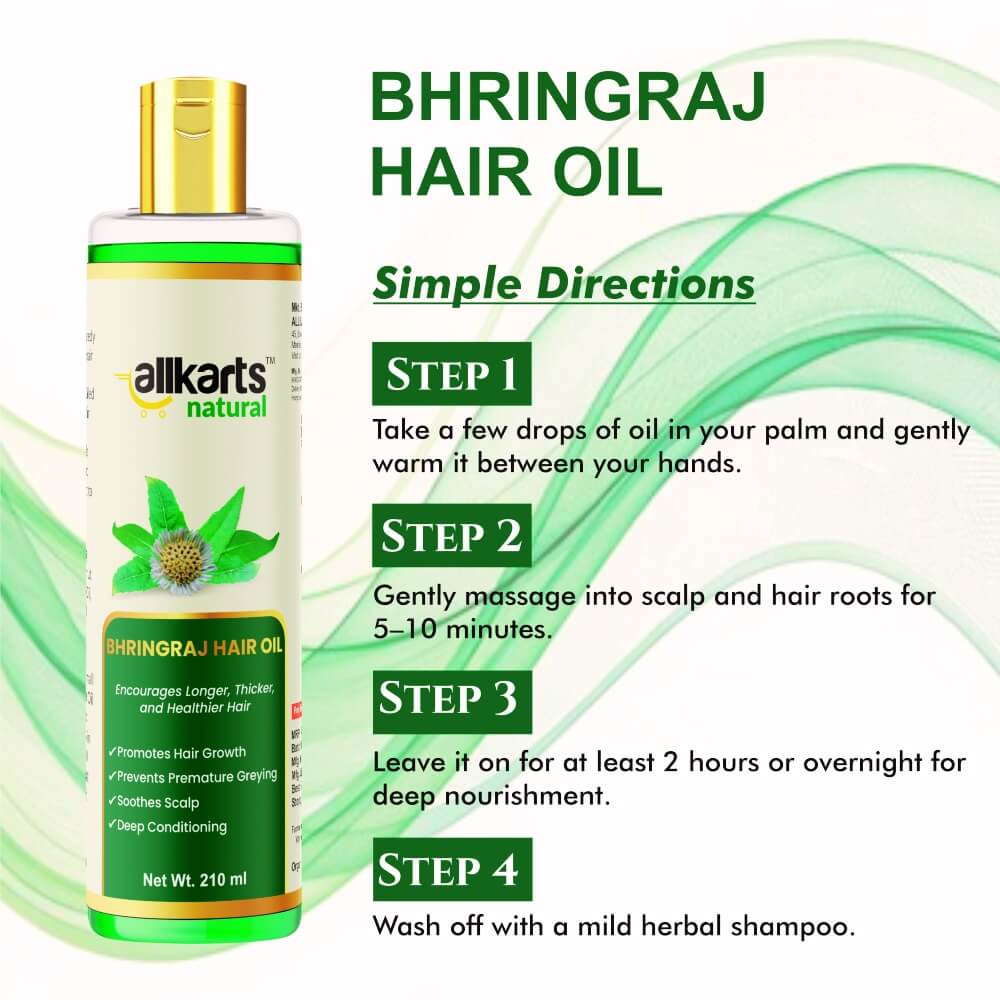 How to apply Ayurvedic Bhringraj Hair Oil for best results
