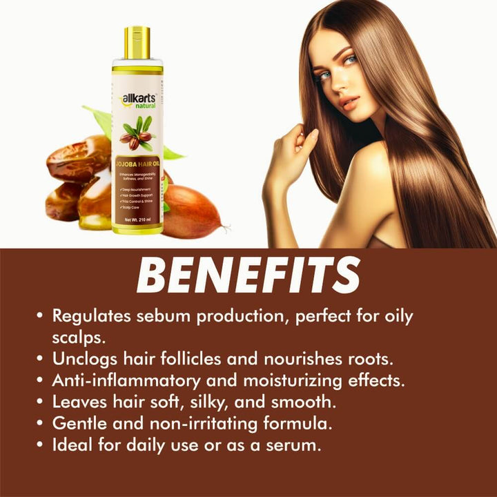 Benefits of Jojoba Hair Oil – Frizz Control, Scalp Care & Hair Nourishment