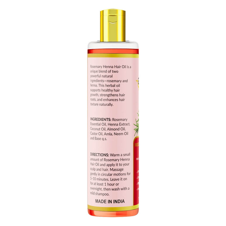 Ingredients of Rosemary & Henna Hair Oil – Rosemary, Henna, Coconut, Almond, Castor, Amla & Neem – Allkarts Natural