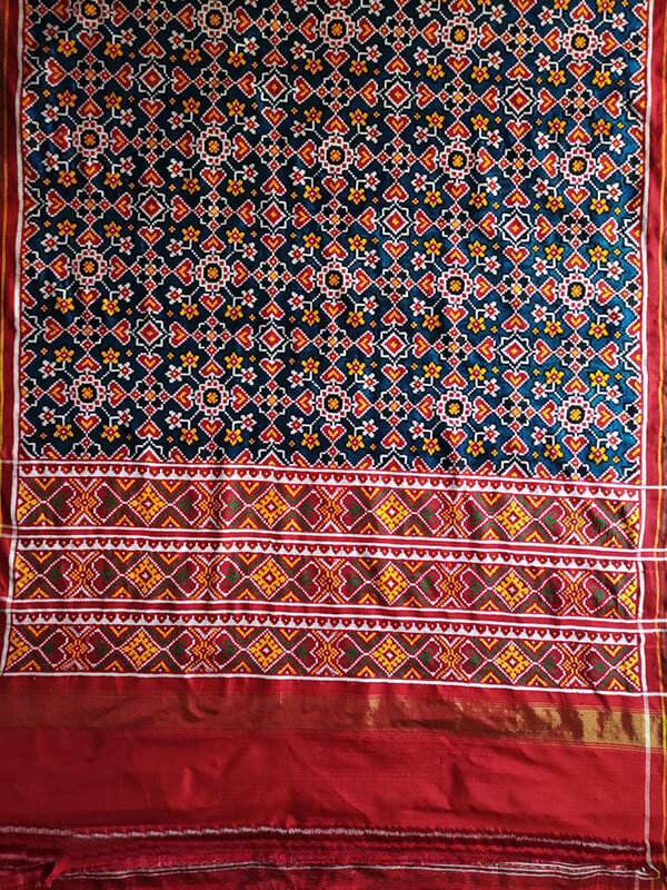 Patola Silk Sarees by Artisan Aravindbhai Parmar from Gujarat